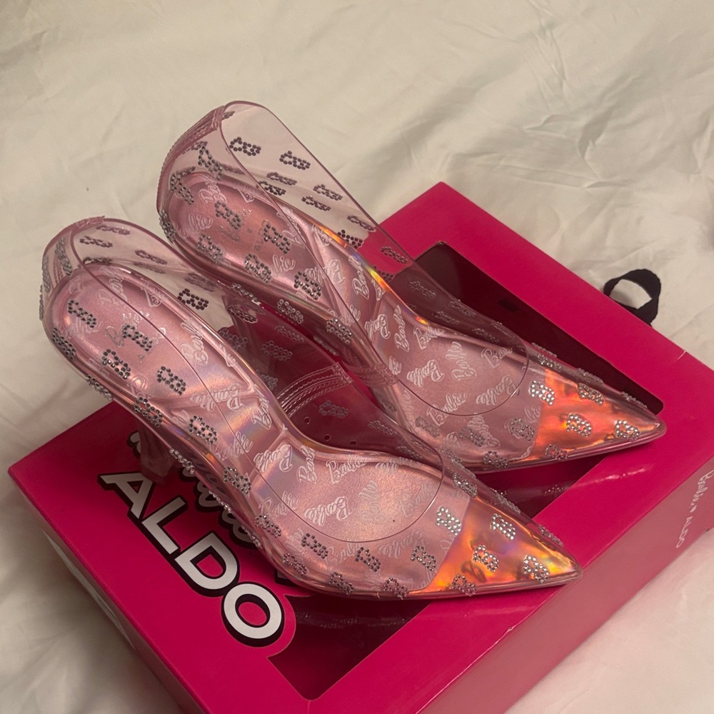 BARBIE X ALDO Transparent Pink Heels